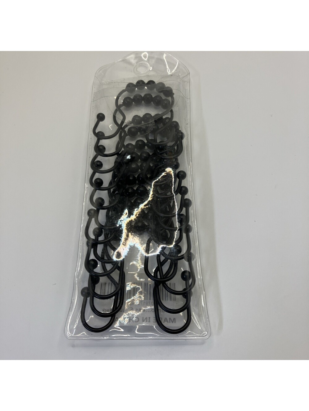 EZ Bath 12 Piece Black Decorative Shower Hooks. NIB.